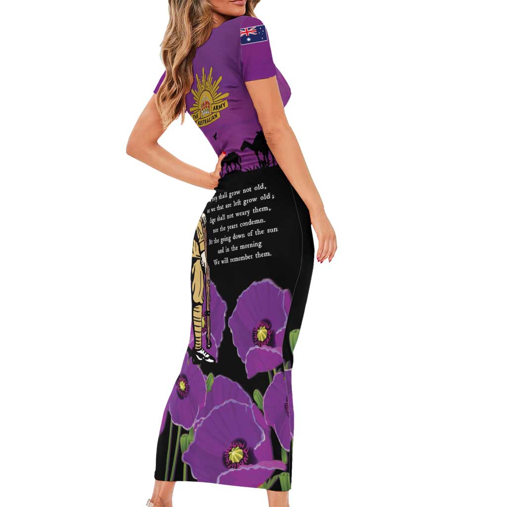 ANZAC Soldier and War Animals Family Matching Short Sleeve Bodycon Dress and Hawaiian Shirt We Will Remember Them LT15 - Polynesian Pride