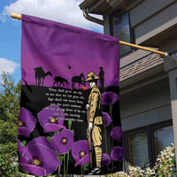 ANZAC Soldier and War Animals Garden Flag We Will Remember Them