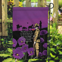 ANZAC Soldier and War Animals Garden Flag We Will Remember Them