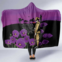 ANZAC Soldier and War Animals Hooded Blanket We Will Remember Them