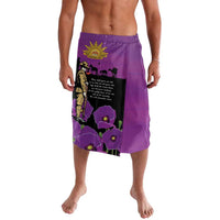 ANZAC Soldier and War Animals Lavalava We Will Remember Them LT15 Purple - Polynesian Pride