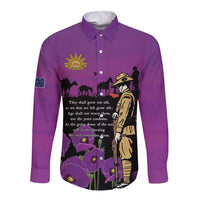 ANZAC Soldier and War Animals Long Sleeve Button Shirt We Will Remember Them