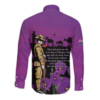 ANZAC Soldier and War Animals Long Sleeve Button Shirt We Will Remember Them