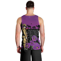 ANZAC Soldier and War Animals Men Tank Top We Will Remember Them