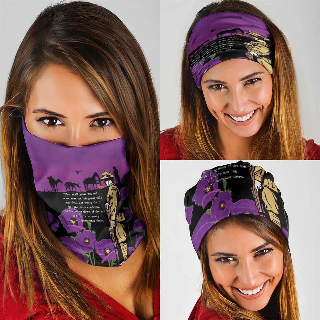 ANZAC Soldier and War Animals Neck Gaiter We Will Remember Them LT15 - Polynesian Pride