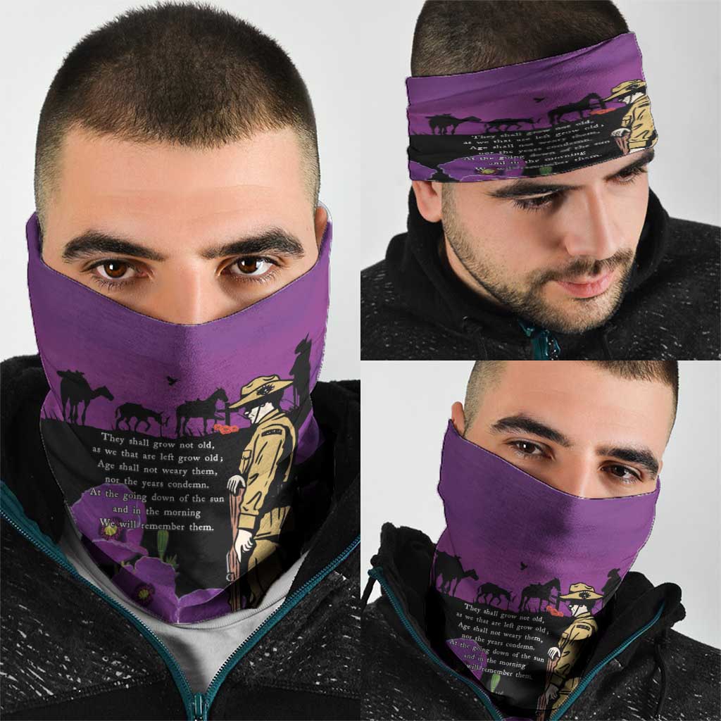 ANZAC Soldier and War Animals Neck Gaiter We Will Remember Them LT15 - Polynesian Pride