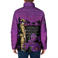 ANZAC Soldier and War Animals Padded Jacket We Will Remember Them