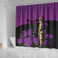 ANZAC Soldier and War Animals Shower Curtain We Will Remember Them LT15 - Polynesian Pride
