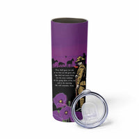 ANZAC Soldier and War Animals Skinny Tumbler We Will Remember Them