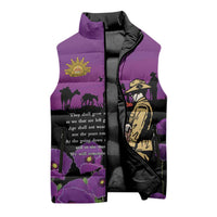 ANZAC Soldier and War Animals Sleeveless Puffer Jacket We Will Remember Them