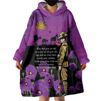 ANZAC Soldier and War Animals Wearable Blanket Hoodie We Will Remember Them