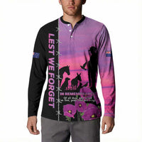 Personalised ANZAC War Animals Button Sweatshirt Lest We Forget Memorial LT15 - Polynesian Pride