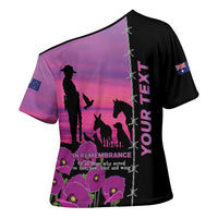 Personalised ANZAC War Animals Cross Shoulder Shirt Lest We Forget Memorial LT15 - Polynesian Pride