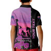 Personalised ANZAC War Animals Kid Polo Shirt Lest We Forget Memorial
