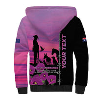 Personalised ANZAC War Animals Sherpa Hoodie Lest We Forget Memorial LT15 - Polynesian Pride