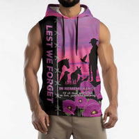Personalised ANZAC War Animals Sleeveless Hoodie Lest We Forget Memorial LT15 - Polynesian Pride