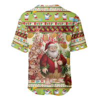 Hawaiian Santa Aloha Pineapple Christmas Baseball Jersey Mele Kalikimaka - Polynesian Pride
