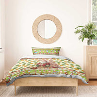 Hawaiian Santa Aloha Pineapple Christmas Bedding Set Mele Kalikimaka - Polynesian Pride