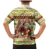 Hawaiian Santa Aloha Pineapple Christmas Family Matching Mermaid Dress and Hawaiian Shirt Mele Kalikimaka - Polynesian Pride