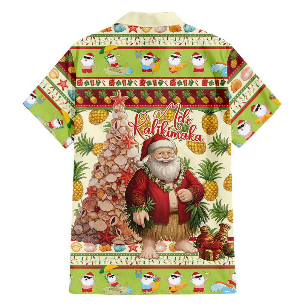 Hawaiian Santa Aloha Pineapple Christmas Family Matching Puletasi and Hawaiian Shirt Mele Kalikimaka - Polynesian Pride