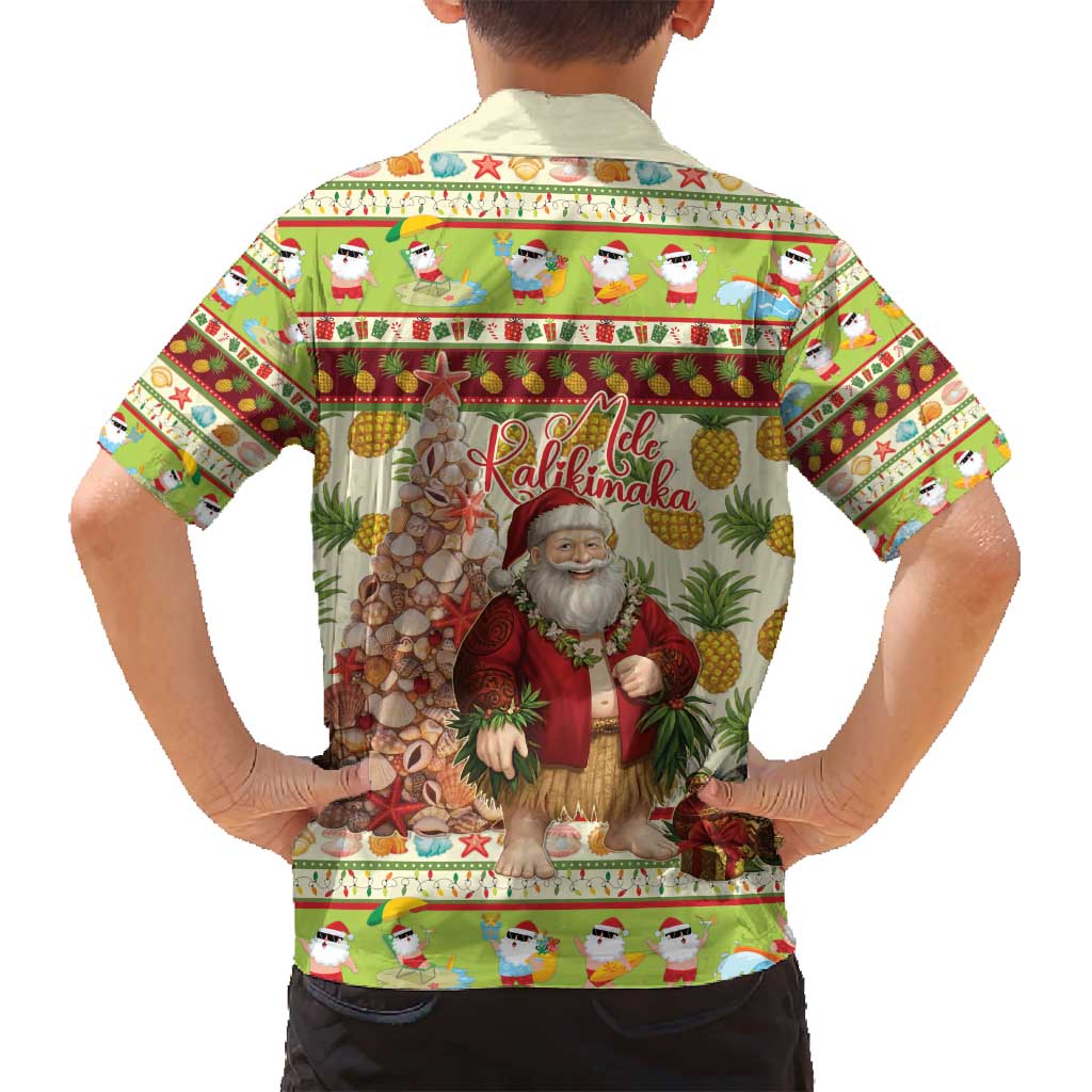 Hawaiian Santa Aloha Pineapple Christmas Family Matching Summer Maxi Dress and Hawaiian Shirt Mele Kalikimaka - Polynesian Pride