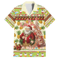 Hawaiian Santa Aloha Pineapple Christmas Family Matching Tank Maxi Dress and Hawaiian Shirt Mele Kalikimaka - Polynesian Pride