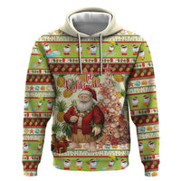 Hawaiian Santa Aloha Pineapple Christmas Hoodie Mele Kalikimaka - Polynesian Pride
