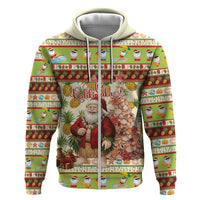 Hawaiian Santa Aloha Pineapple Christmas Hoodie Mele Kalikimaka - Polynesian Pride