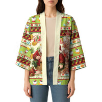 Hawaiian Santa Aloha Pineapple Christmas Kimono Mele Kalikimaka - Polynesian Pride