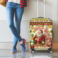 Hawaiian Santa Aloha Pineapple Christmas Luggage Cover Mele Kalikimaka - Polynesian Pride
