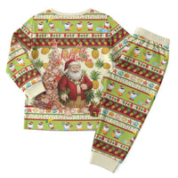 Hawaiian Santa Aloha Pineapple Christmas Pajama Set Mele Kalikimaka - Polynesian Pride