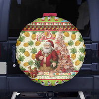 Hawaiian Santa Aloha Pineapple Christmas Spare Tire Cover Mele Kalikimaka - Polynesian Pride