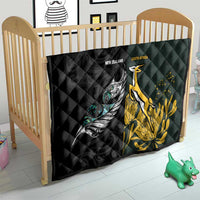 New Zealand and South Africa Rugby Quilt Silver Fern With Springboks LT15 - Polynesian Pride