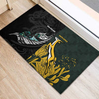 New Zealand and South Africa Rugby Rubber Doormat Silver Fern With Springboks LT15 - Polynesian Pride