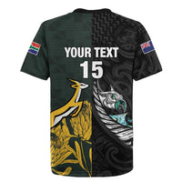 New Zealand and South Africa Rugby Custom Rugby Jersey Silver Fern With Springboks LT15 - Polynesian Pride