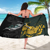 New Zealand and South Africa Rugby Sarong Silver Fern With Springboks LT15 - Polynesian Pride