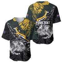 New Zealand and South Africa Rugby Personalised Baseball Jersey Maori Kiwi With Springboks LT15 - Polynesian Pride