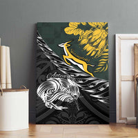 New Zealand and South Africa Rugby Canvas Wall Art Maori Kiwi With Springboks