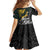 New Zealand and South Africa Rugby Personalised Family Matching Off The Shoulder Long Sleeve Dress and Hawaiian Shirt Maori Kiwi With Springboks