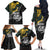 New Zealand and South Africa Rugby Personalised Family Matching Off The Shoulder Long Sleeve Dress and Hawaiian Shirt Maori Kiwi With Springboks
