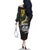 New Zealand and South Africa Rugby Personalised Family Matching Off The Shoulder Long Sleeve Dress and Hawaiian Shirt Maori Kiwi With Springboks