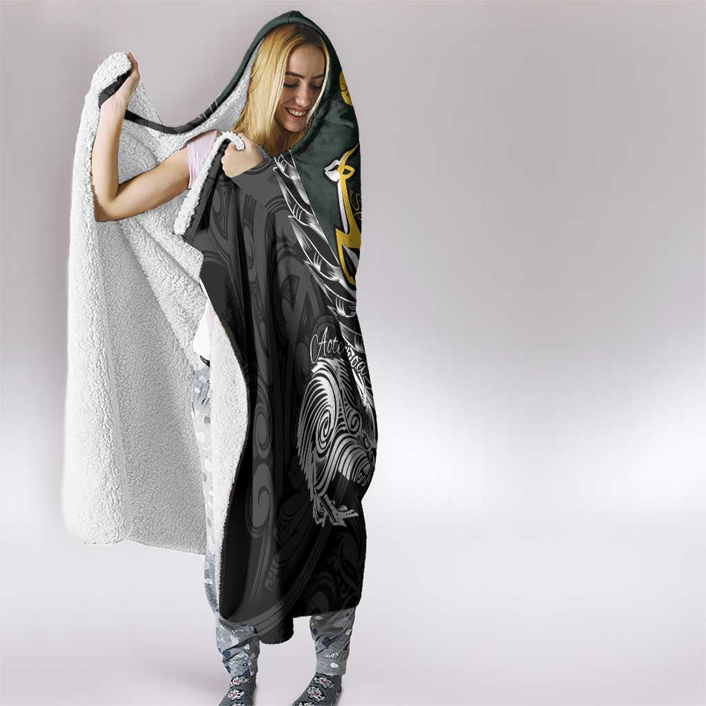 New Zealand and South Africa Rugby Hooded Blanket Maori Kiwi With Springboks