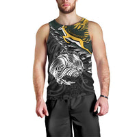 New Zealand and South Africa Rugby Personalised Men Tank Top Maori Kiwi With Springboks