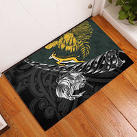 New Zealand and South Africa Rugby Rubber Doormat Maori Kiwi With Springboks LT15 - Polynesian Pride
