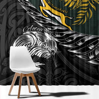 New Zealand and South Africa Rugby Window Curtain Maori Kiwi With Springboks LT15 - Polynesian Pride
