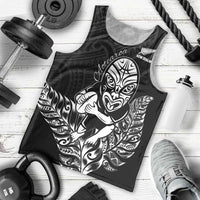 New Zealand Silver Fern Rugby Custom Men Tank Top Maori Tiki Black Version