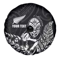 New Zealand Silver Fern Rugby Custom Spare Tire Cover Maori Tiki Black Version