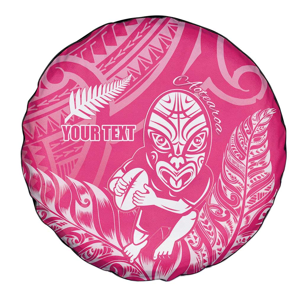 New Zealand Silver Fern Rugby Custom Spare Tire Cover Maori Tiki Pink Version