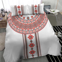 Bulgarian Embroidery Style Seamless Pattern Bedding Set