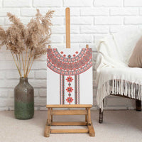 Bulgarian Embroidery Style Seamless Pattern Canvas Wall Art